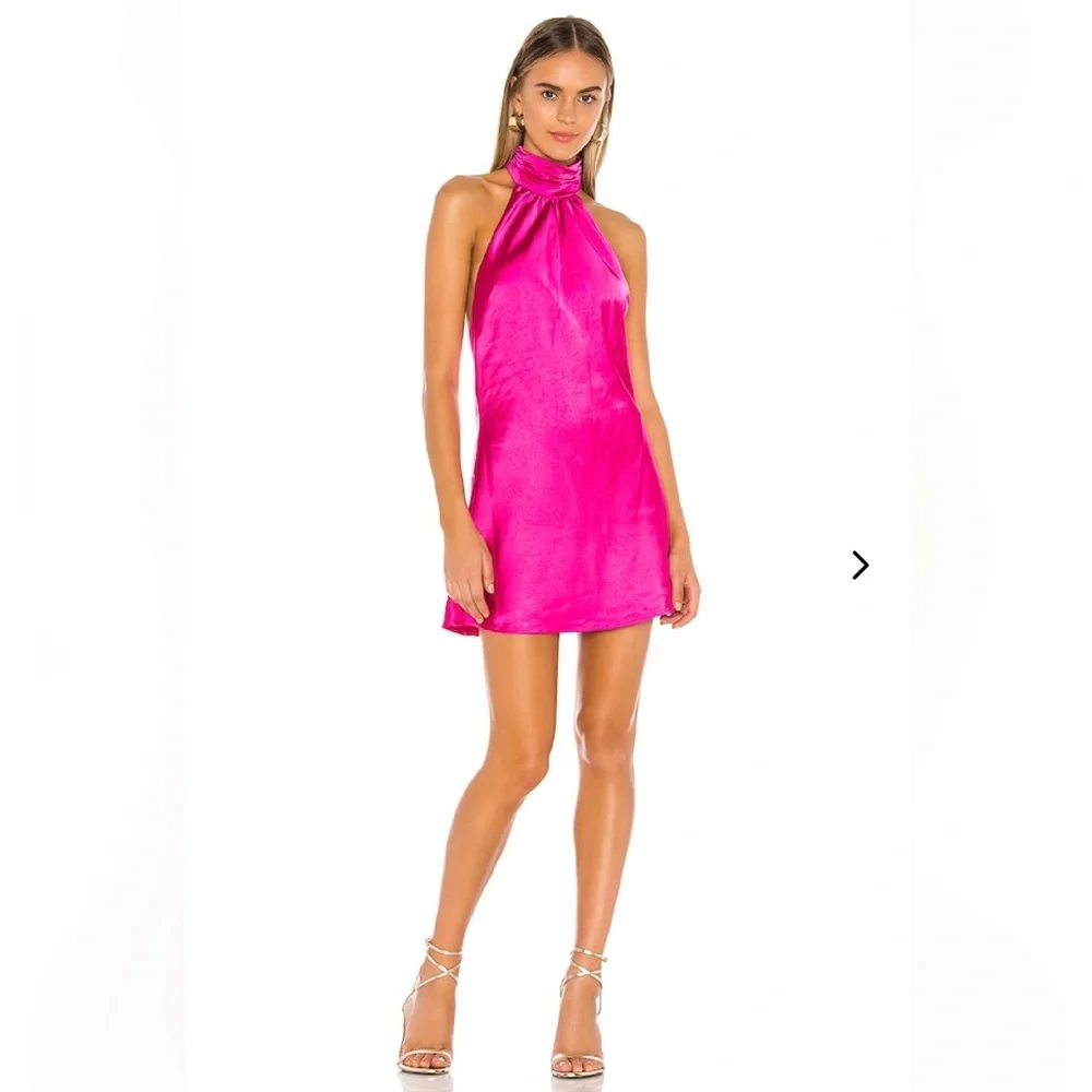 Lovers & Friends Hayes Mini Dress Hot Pink Sz M - Picture 1 of 8